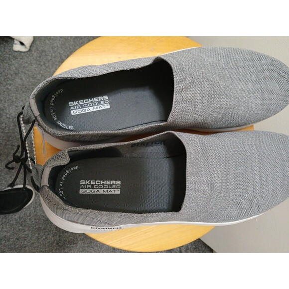 Skechers Air Cooled GoGA Mat Go Walk Stretch Men GRAY SLIP-ON Loafer Gray SZ-15 - Picture 13 of 16